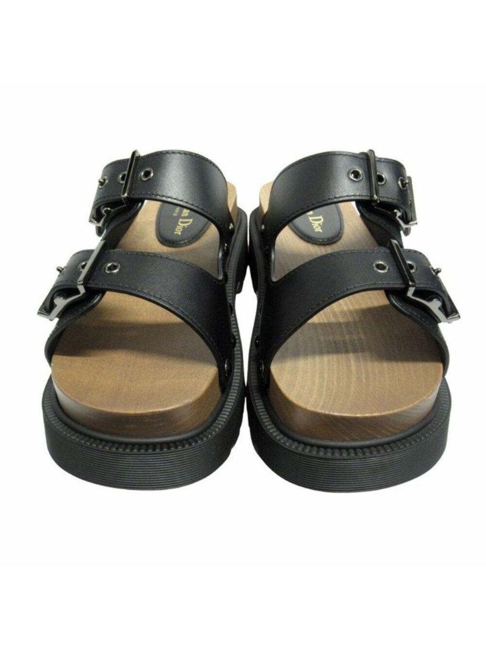 Dior Quake Leather Strap Sandals Shoes 37 Black - Picture 4 of 9